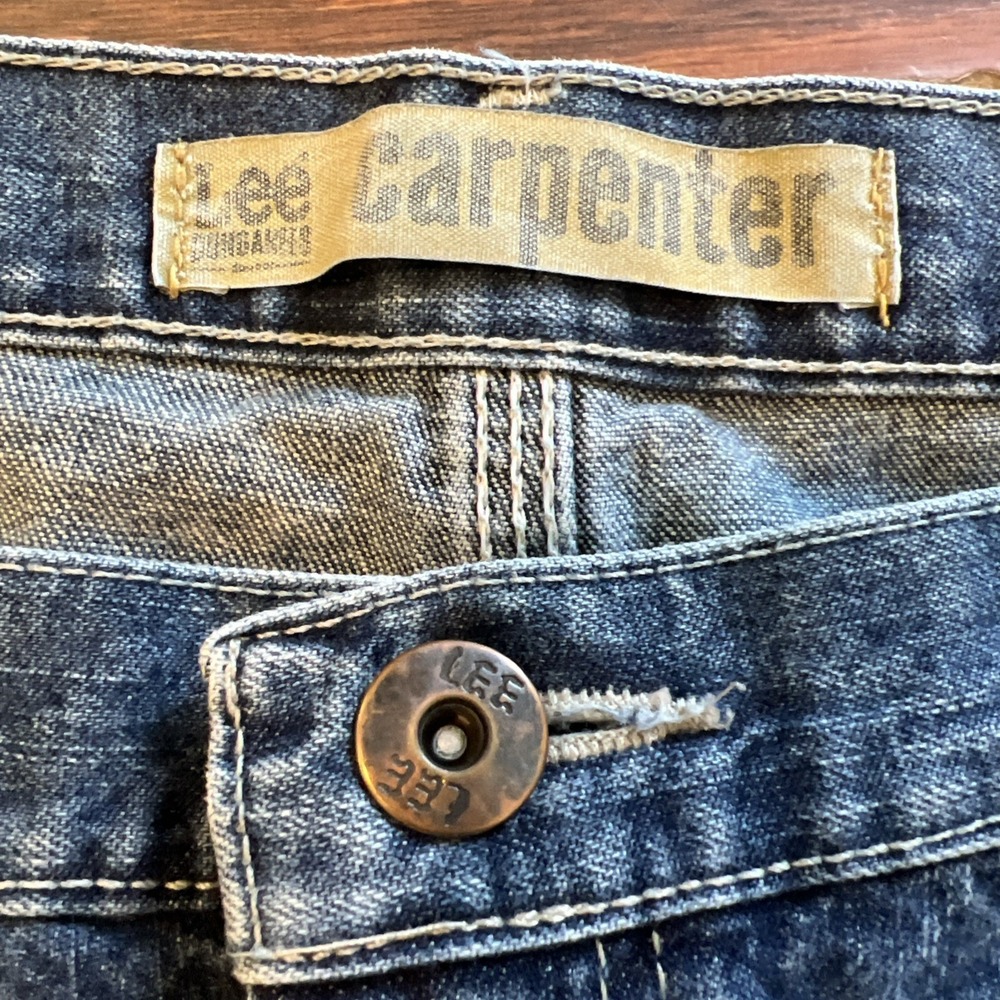 Vintage Y2K Lee Dungarees Carpenter Jeans Tag Size 44x32 (44x31) VF Jeanswear - Picture 7 of 16